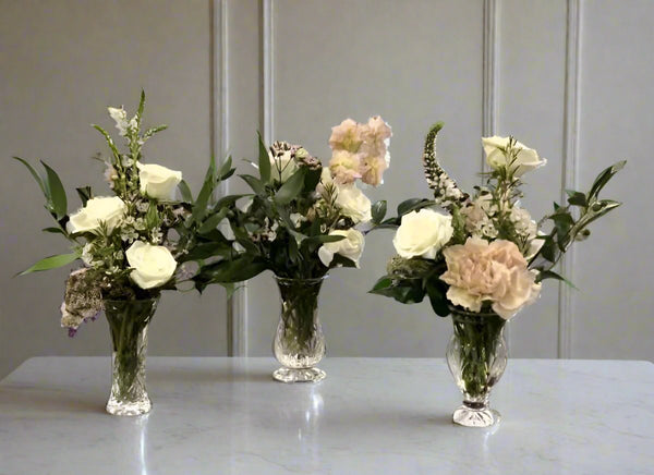 Trio of Bud Vases